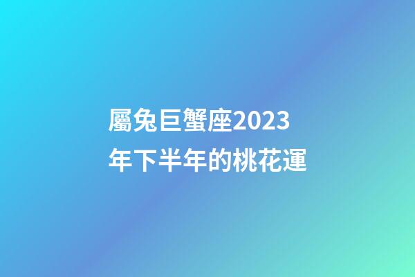屬兔巨蟹座2023年下半年的桃花運-第1張-星座運勢-玄機派