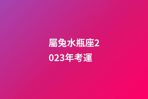 屬兔水瓶座2023年考運-第1張-星座運勢-玄機派