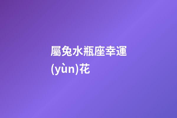 屬兔水瓶座幸運(yùn)花