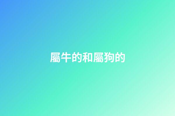 屬牛的和屬狗的（女狗比男牛大三歲合適不）-第1張-星座運勢-玄機派