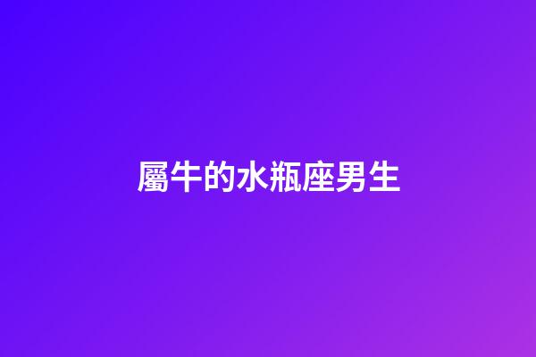 屬牛的水瓶座男生-第1張-星座運(yùn)勢(shì)-玄機(jī)派
