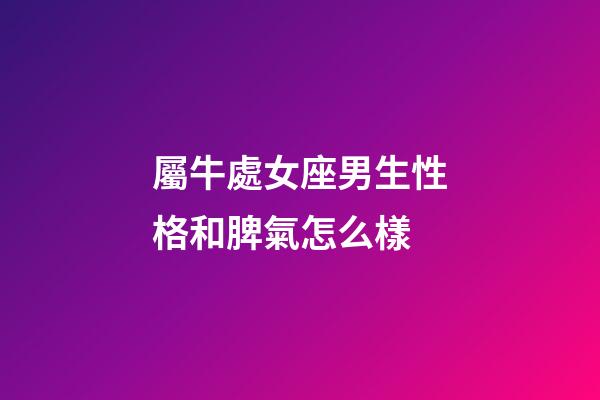 屬牛處女座男生性格和脾氣怎么樣-第1張-星座運勢-玄機派