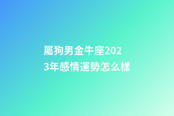屬狗男金牛座2023年感情運勢怎么樣-第1張-星座運勢-玄機派