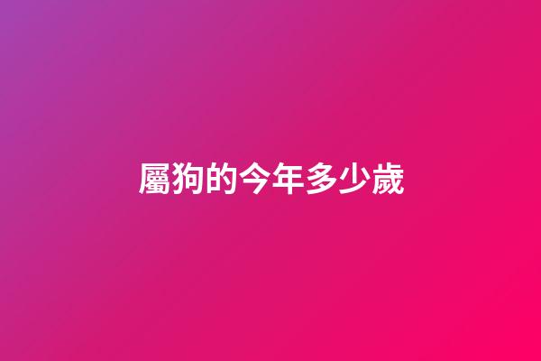 屬狗的今年多少歲（2023屬狗的年齡表）-第1張-星座運勢-玄機派