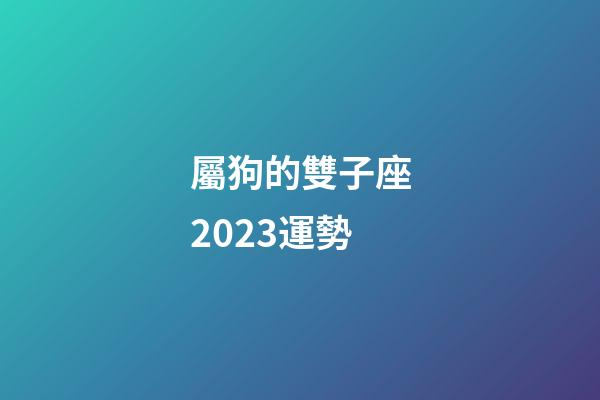 屬狗的雙子座2023運勢-第1張-星座運勢-玄機派