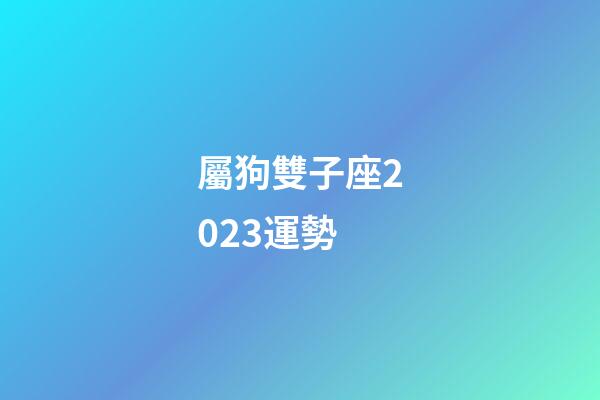 屬狗雙子座2023運勢-第1張-星座運勢-玄機派