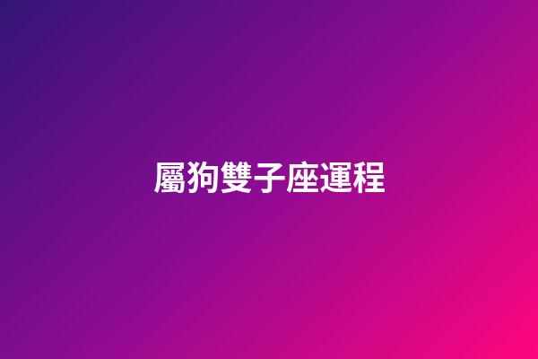 屬狗雙子座運程-第1張-星座運勢-玄機派