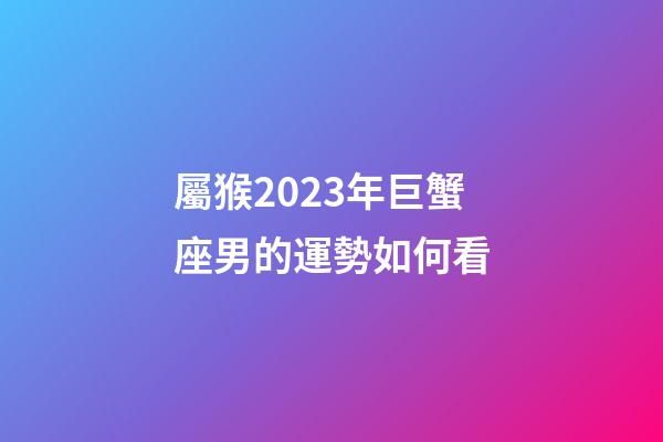 屬猴2023年巨蟹座男的運勢如何看-第1張-星座運勢-玄機派