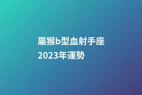 屬猴b型血射手座2023年運勢-第1張-星座運勢-玄機派