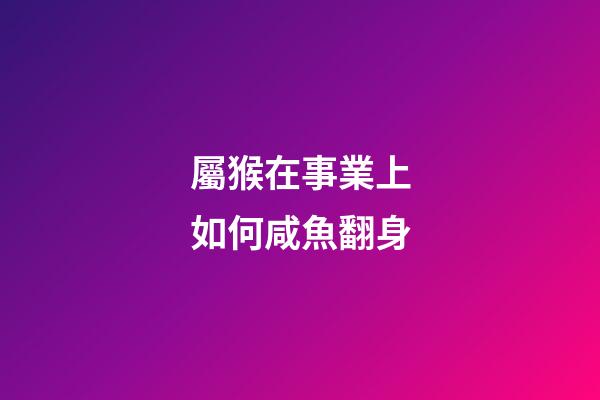 屬猴在事業上如何咸魚翻身