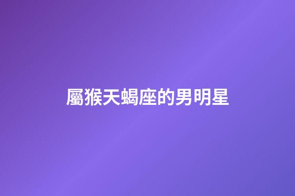 屬猴天蝎座的男明星