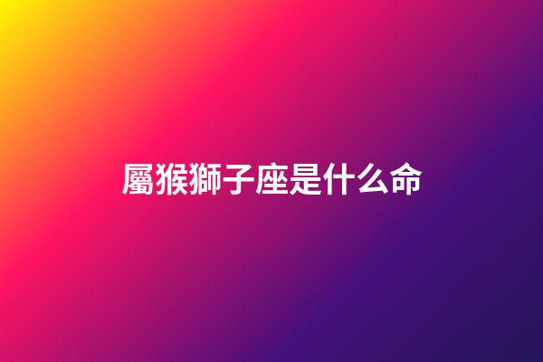 屬猴獅子座是什么命-第1張-星座運勢-玄機派