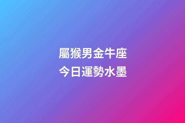 屬猴男金牛座今日運勢水墨-第1張-星座運勢-玄機派