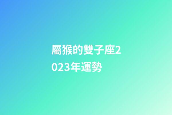 屬猴的雙子座2023年運勢-第1張-星座運勢-玄機派