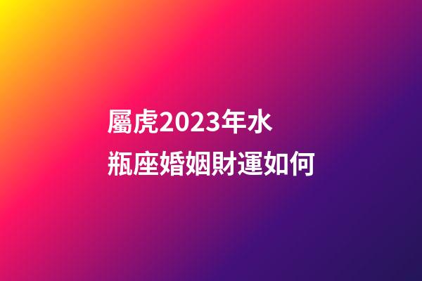 屬虎2023年水瓶座婚姻財運如何-第1張-星座運勢-玄機(jī)派