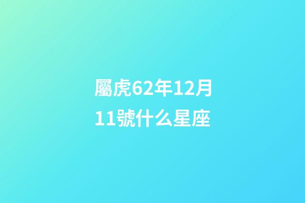 屬虎62年12月11號什么星座-第1張-星座運勢-玄機派