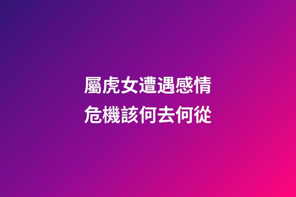 屬虎女遭遇感情危機該何去何從