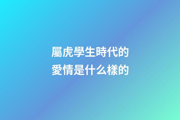 屬虎學生時代的愛情是什么樣的