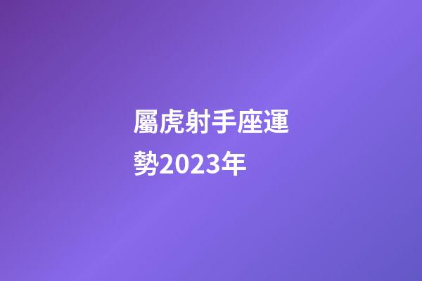 屬虎射手座運勢2023年-第1張-星座運勢-玄機派
