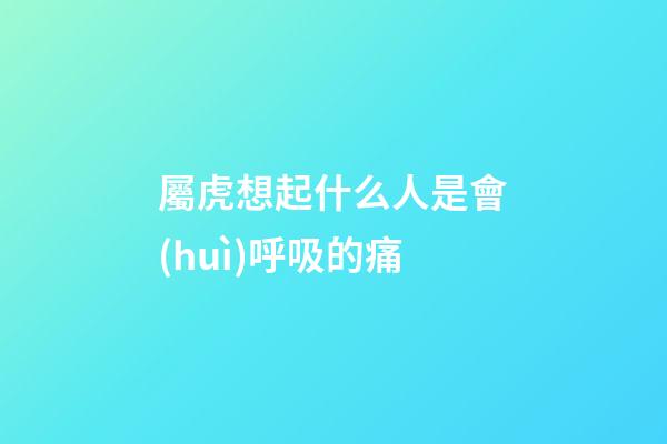 屬虎想起什么人是會(huì)呼吸的痛