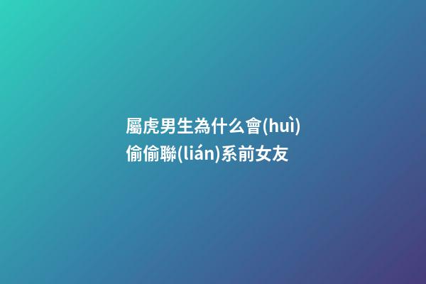 屬虎男生為什么會(huì)偷偷聯(lián)系前女友