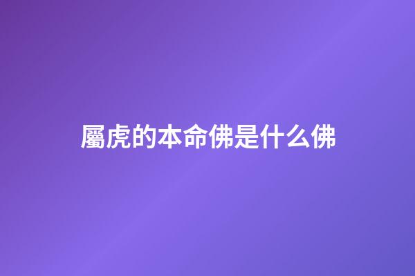屬虎的本命佛是什么佛