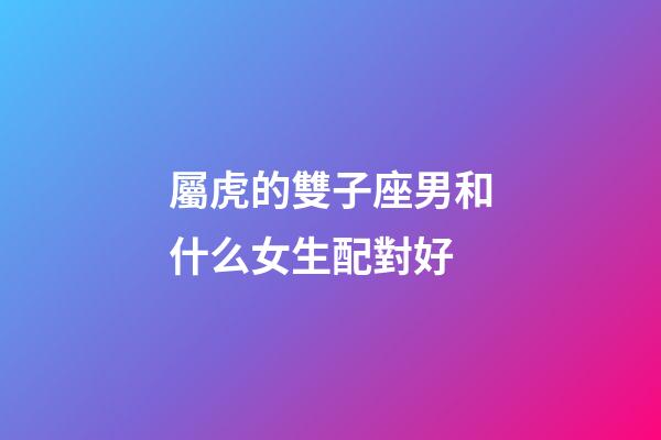 屬虎的雙子座男和什么女生配對好-第1張-星座運勢-玄機派