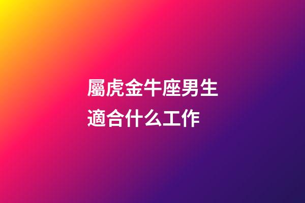 屬虎金牛座男生適合什么工作-第1張-星座運勢-玄機派