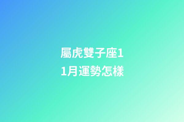 屬虎雙子座11月運勢怎樣-第1張-星座運勢-玄機派