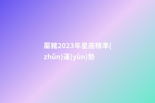 屬豬2023年星座精準(zhǔn)運(yùn)勢