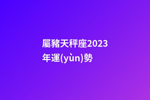 屬豬天秤座2023年運(yùn)勢-第1張-星座運(yùn)勢-玄機(jī)派
