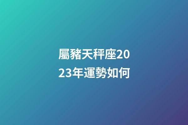 屬豬天秤座2023年運勢如何-第1張-星座運勢-玄機派
