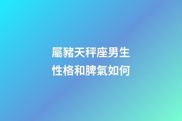 屬豬天秤座男生性格和脾氣如何-第1張-星座運勢-玄機派