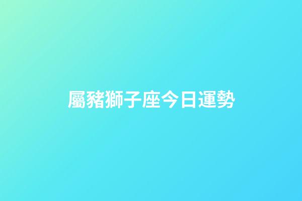 屬豬獅子座今日運勢-第1張-星座運勢-玄機派