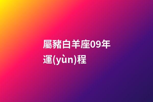 屬豬白羊座09年運(yùn)程-第1張-星座運(yùn)勢(shì)-玄機(jī)派