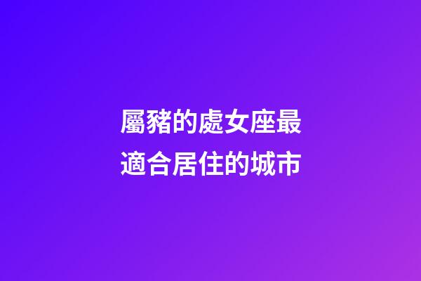 屬豬的處女座最適合居住的城市