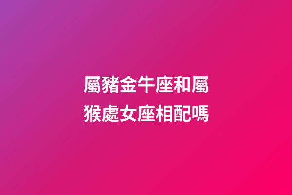 屬豬金牛座和屬猴處女座相配嗎-第1張-星座運勢-玄機派