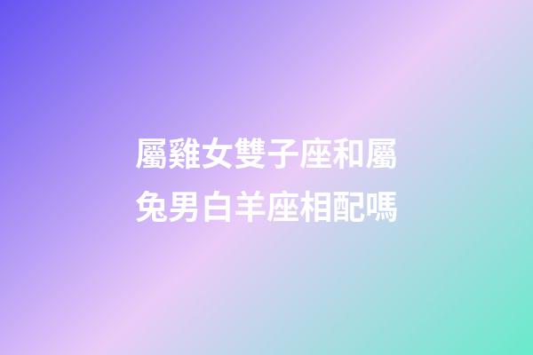 屬雞女雙子座和屬兔男白羊座相配嗎-第1張-星座運(yùn)勢(shì)-玄機(jī)派