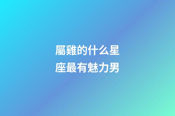 屬雞的什么星座最有魅力男