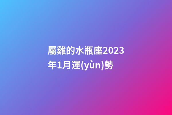屬雞的水瓶座2023年1月運(yùn)勢-第1張-星座運(yùn)勢-玄機(jī)派