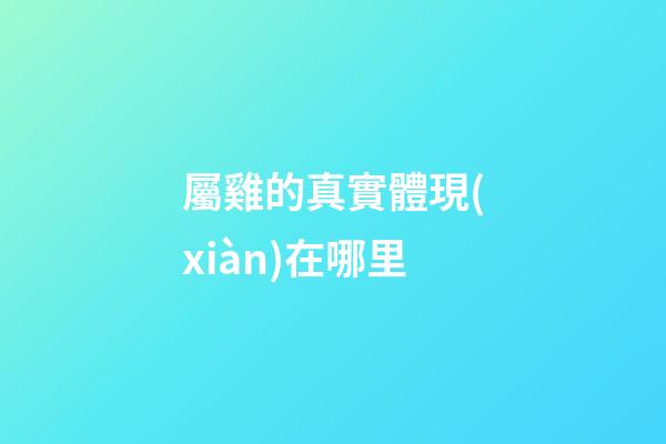 屬雞的真實體現(xiàn)在哪里