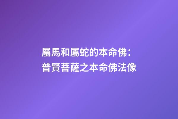 屬馬和屬蛇的本命佛：普賢菩薩之本命佛法像