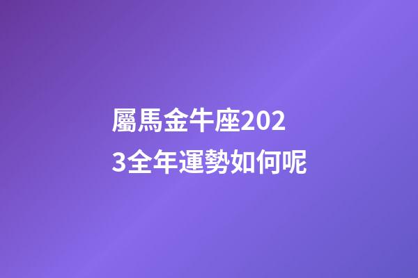 屬馬金牛座2023全年運勢如何呢-第1張-星座運勢-玄機(jī)派