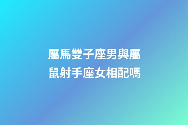 屬馬雙子座男與屬鼠射手座女相配嗎-第1張-星座運(yùn)勢-玄機(jī)派