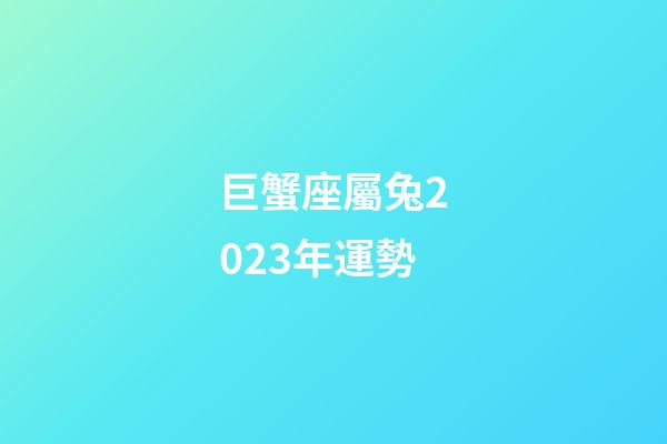 巨蟹座屬兔2023年運勢-第1張-星座運勢-玄機派