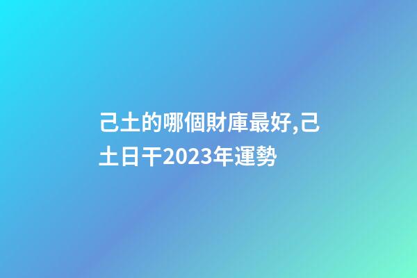 己土的哪個財庫最好,己土日干2023年運勢-第1張-觀點-玄機派