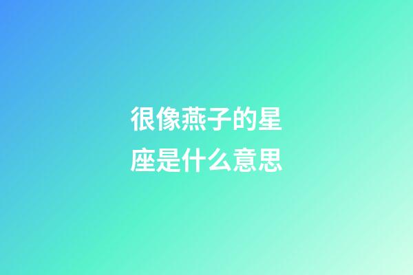 很像燕子的星座是什么意思-第1張-星座運勢-玄機派