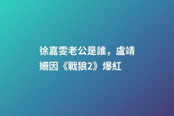徐嘉雯老公是誰，盧靖姍因《戰狼2》爆紅-第1張-觀點-玄機派