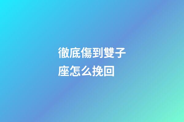 徹底傷到雙子座怎么挽回-第1張-星座運勢-玄機派