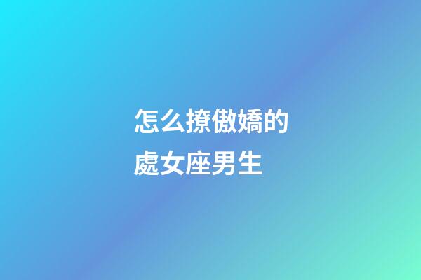 怎么撩傲嬌的處女座男生-第1張-星座運勢-玄機派